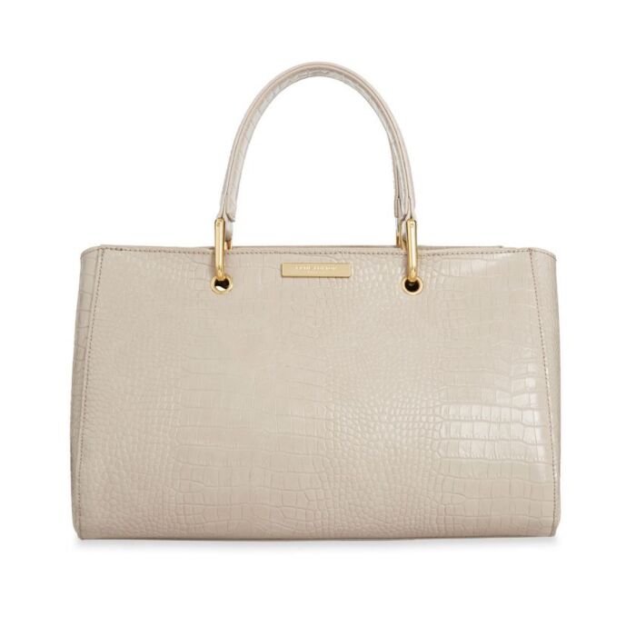 Katie Loxton - Celine Faux Croc Handbag - Oyster Grey